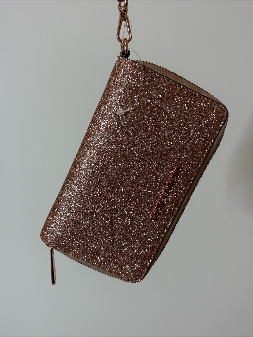 NWT Michael Kors Glitter Leather Wristlet Wallet